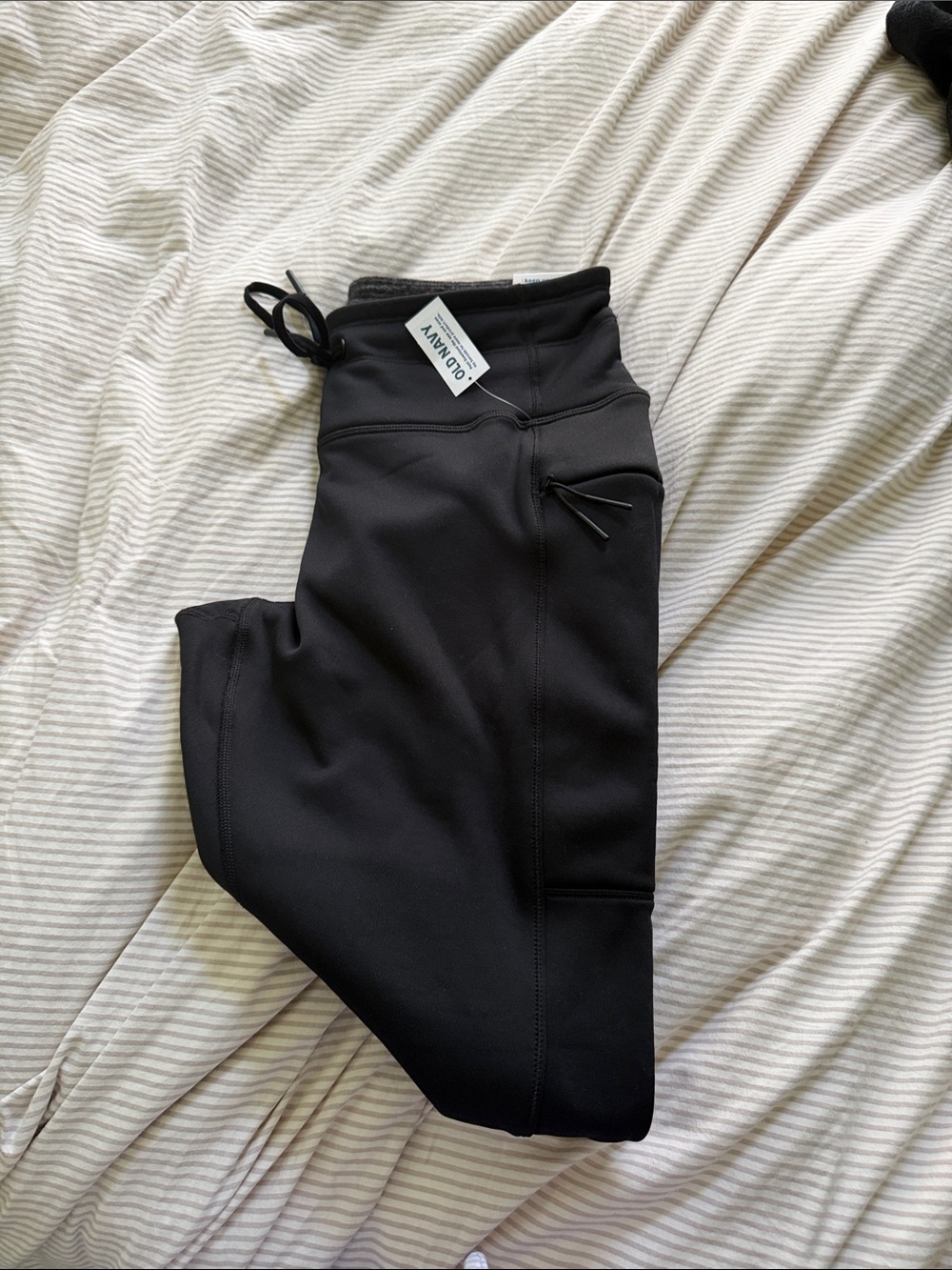 Old Navy Kids Black Active Jogger Pants with Zip Pocket
